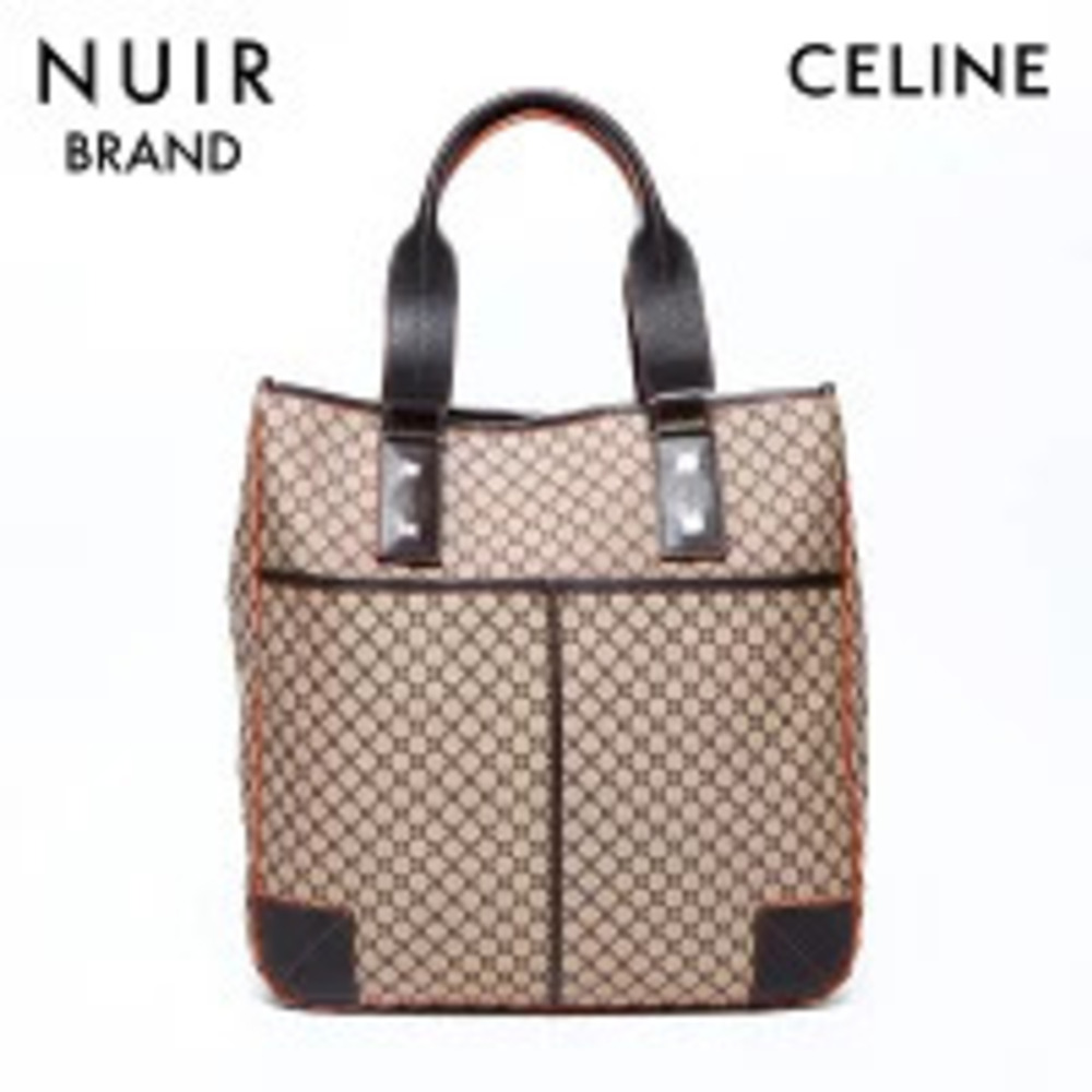 Celine Macadam Logo Tote Bag Brown